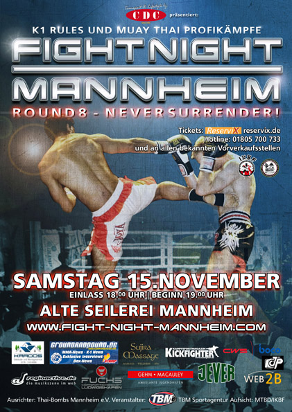 Veranstaltungsplakat Fight Night Round 7 aus dem Jahr 2014