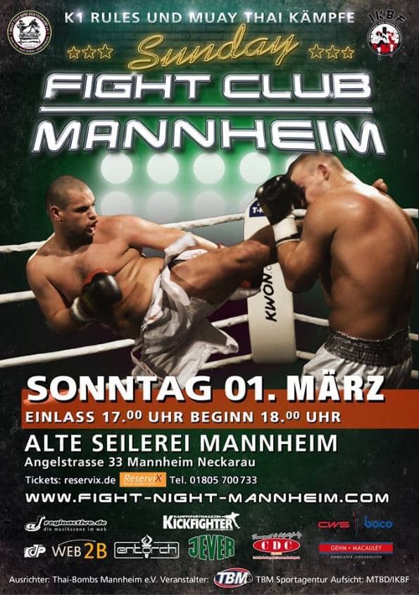 Veranstaltungsplakat Fightclub Mannheim